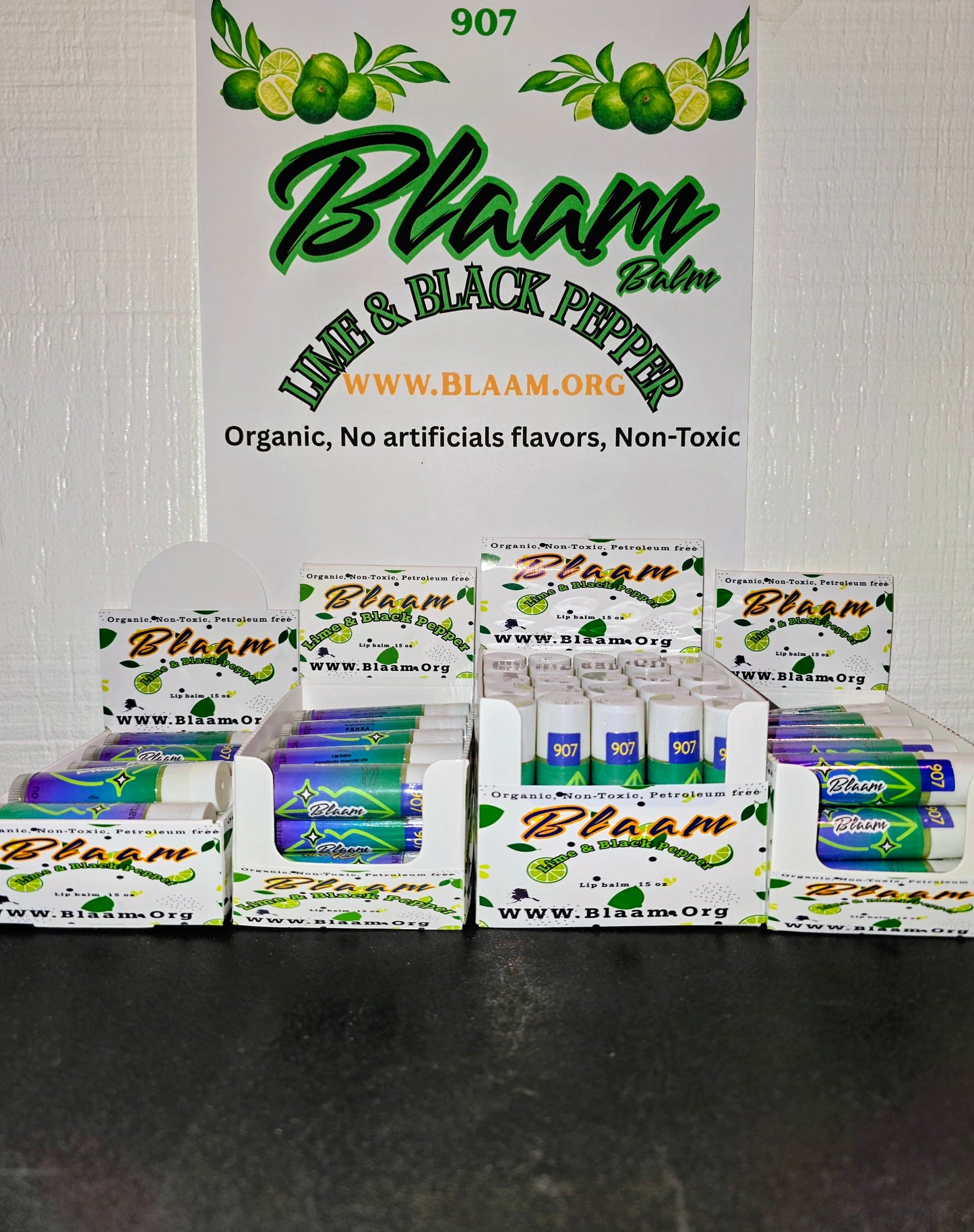 Lime & Black Pepper #Tuxedo Organic Blaam lip balm
