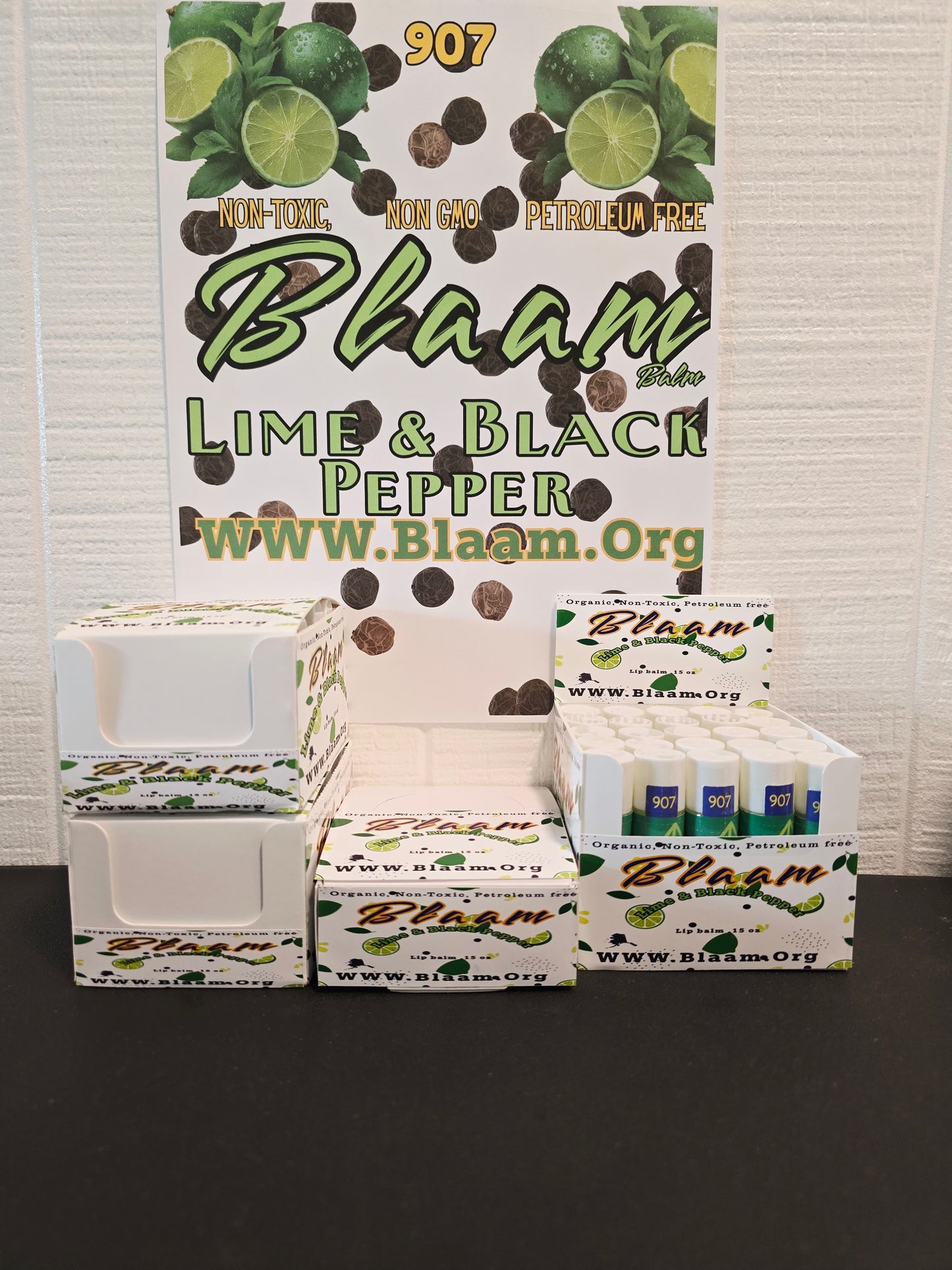 Lime & Black Pepper #Tuxedo Organic Blaam lip balm