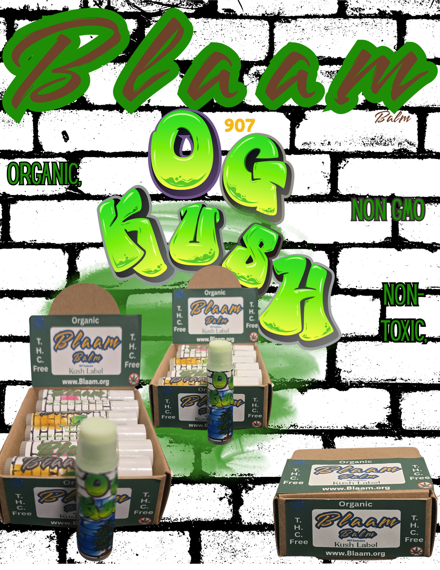 Thc free Organic Og. Kush Blaam balm Lip balm