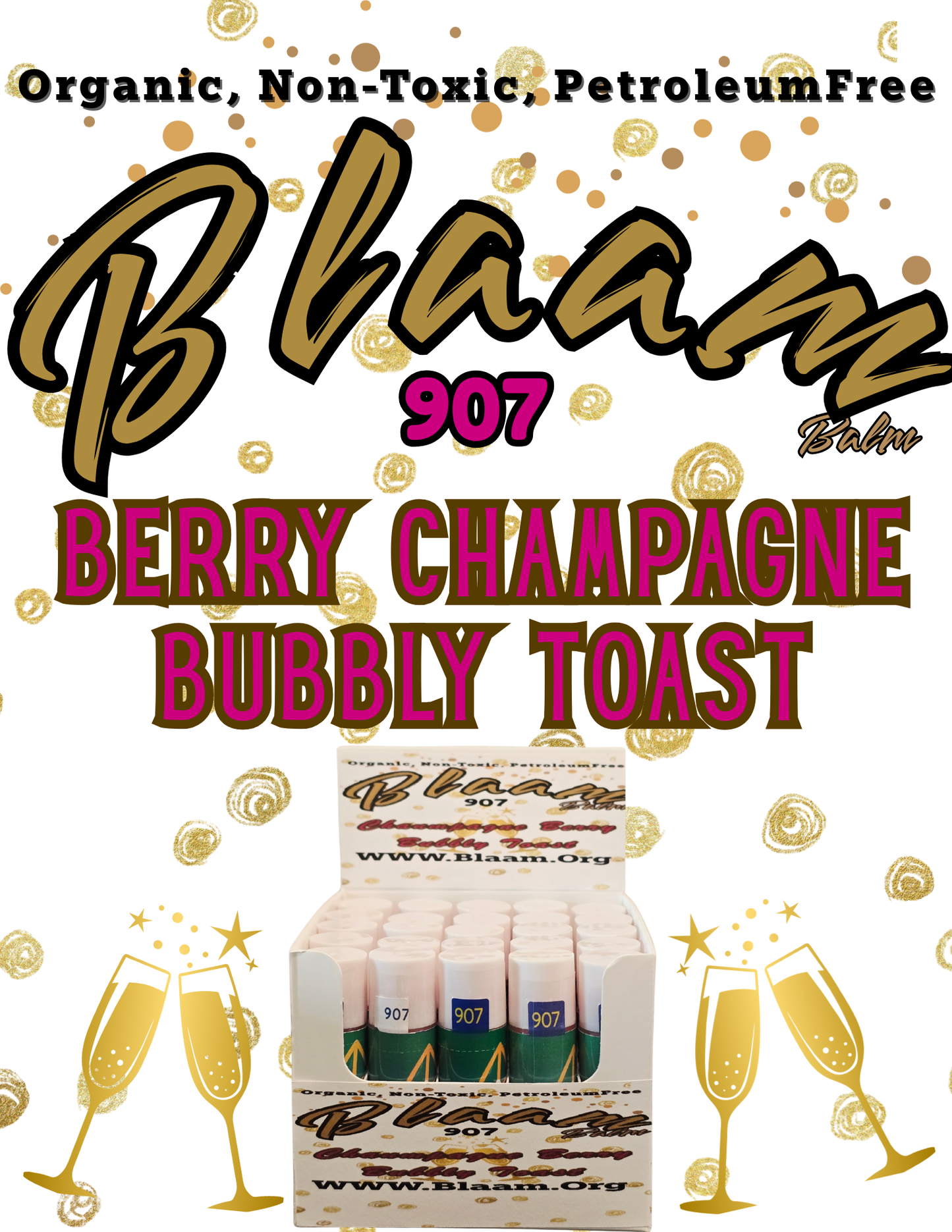 Organic Berry bubbly champagne toast  Blaam balm