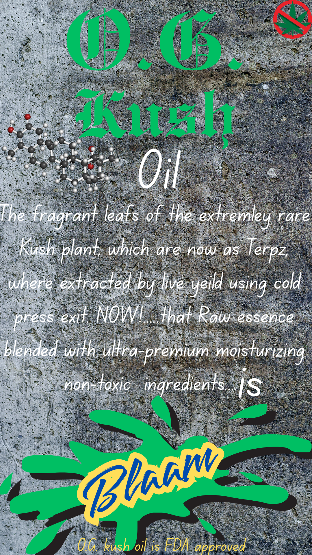 Thc free Organic Og. Kush Blaam balm Lip balm